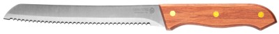 Нож LEGIONER "GERMANICA" хлебный с деревянной ручкой, нерж лезвие 200мм,  ( 47845_z01 )