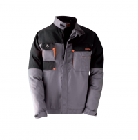 Куртка рабочая KAVIR, размер XL, цвет серый, полистер 65%, хлопок 35%, 240g/m2, KAPRIOL, ( 31351 )