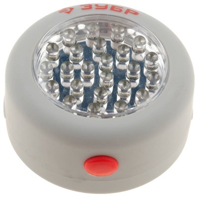 Фонарь светодиодный ЗУБР, 24 LED, магнит, крючок для подвеса, 3ААА,  ( 61812 )