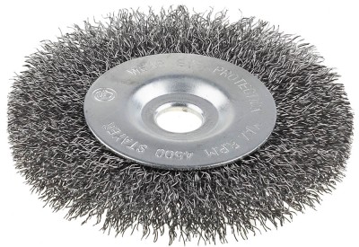 Щетка STAYER дисковая для точильно-шлифовального станка, витая сталь 0,3мм, 100/12,7/16мм,  ( 35185-100 )
