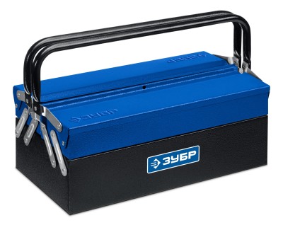 ЗУБР ЯРУС-3/17, 430 х 210 х 205 мм, (17″), Металлический раздвижной ящик для инструментов, Профессионал (38356-17)