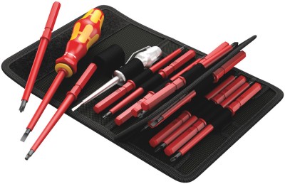 Сменные отвертки  с ручкой-держателем Kraftform Kompakt VDE 16 Universal 1, 16 предм.,  WERA,  ( WE-003474 )