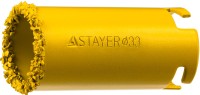 Коронка STAYER "PROFESSIONAL" кольцевая с карбидно-вольфрамовой крошкой, d=33мм,  ( 33345-33 )
