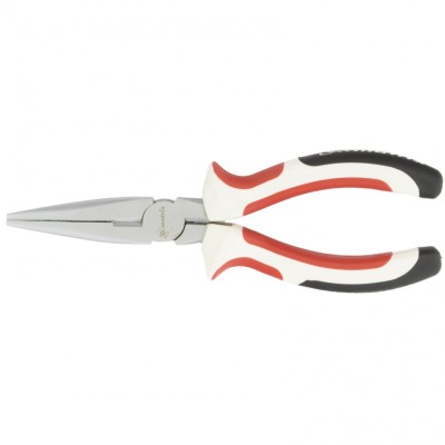 Длинногубцы прямые WHite Nickel, 160 мм, никелированные, трехкомпонентные рукоятки Matrix, ( 17188 )