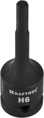 Торцовая головка KRAFTOOL "INDUSTRIE QUALITAT" ударная (1/2"), HEX, Cr-Mo, фосфатированная, H6,  ( 27950-06_z01 )