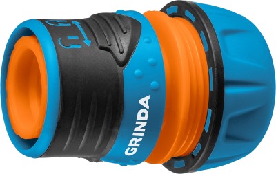 GRINDA PROLine TL-34, 3/4", соединитель быстросъёмный для шланга, с запирающим механизмом, из ударопрочного пластика с TPR ( 8-426428_z01 )