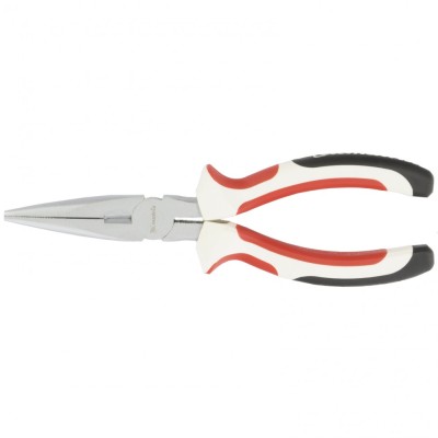 Длинногубцы прямые WHite Nickel, 180 мм, никелированные, трехкомпонентные рукоятки Matrix, ( 17189 )