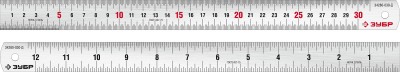 ЗУБР Про-30Д, длина 0,30 м, Усиленная нержавеющая линейка (34280-030-Д)