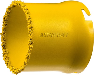 Коронка STAYER "PROFESSIONAL" кольцевая с карбидно-вольфрамовой крошкой, d=67мм,  ( 33345-67 )
