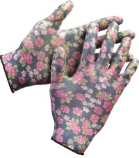 Перчатки GRINDA садовые, прозрачное нитриловое покрытие, размер L-XL, черные,  ( 11297-XL )