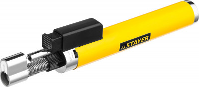 Газовая горелка-карандаш "MaxTerm", STAYER "MASTER" 55560, с пьезоподжигом, регулировка пламени, 1100С,  ( 55560 )