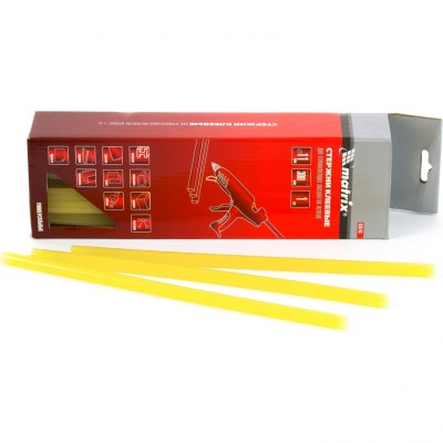 Стержни клеевые, 11 мм, L-300 мм, 1 кг, желтый Matrix, ( 930743 )