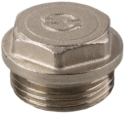 Заглушка GENERAL FITTINGS, 6-ти гранная головка с прижимной шайбой, латунь, наружная резьба, 3/4",  ( 51100-3/4 )