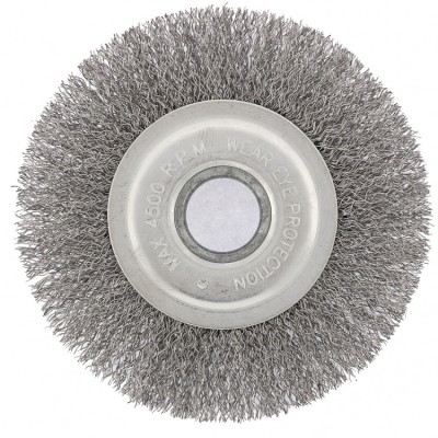 Щетка для УШМ, 125 мм, посадка 22,2 мм, плоская, витая проволока Сибртех, ( 746567 )