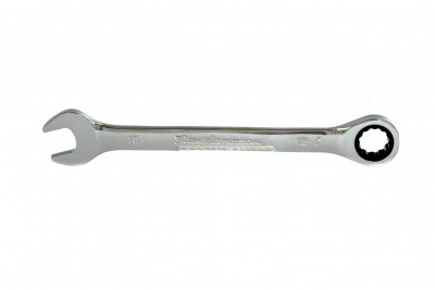Ключ комбинированный трещоточный, 18 мм, CrV, зеркальный хром Matrix Professional, ( 14811 )