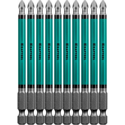 Optimum Line Биты, PH2, 100 мм, тип хвостовика E 1/4", 10 шт в блистере, KRAFTOOL,  ( 26122-2-100-10 )