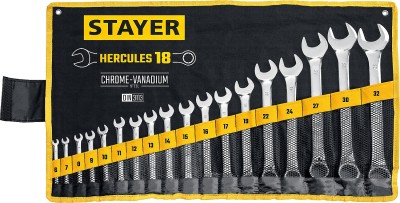 Набор комбинированных гаечных ключей 18 шт, 6 - 32 мм, STAYER HERCULES ( 27081-H18_z01 )