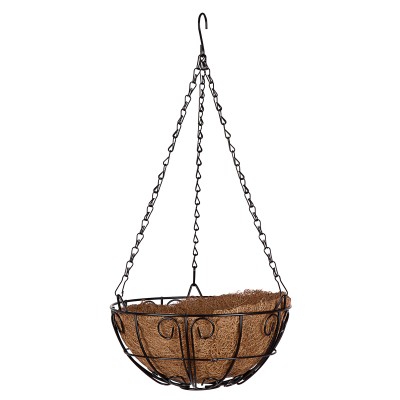 Подвесное кашпо с декором, 25 см, с кокосовой корзиной Palisad, ( 69005 )