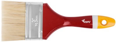 Кисть флейцевая "Мастер", натур. щетина, деревянная ручка  3" (75 мм) ( 00837 )