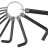 Набор DEXX: Ключи имбусовые, оксидированные, на кольце, HEX, 1,5-2-2,5-3-3,5-4-5-5,5-6-8, 10шт,  ( 27403-H10 )