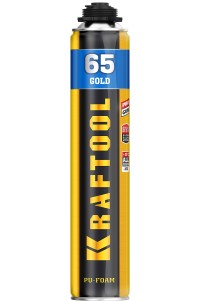 Пена "GOLD 65" профессиональная, монтажная, пистолетная, всесезонная, 850мл, KRAFTOOL,  ( 41194 )