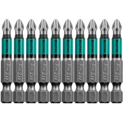 Optimum Line Биты, PH2, 50 мм, тип хвостовика E 1/4", 10 шт в блистере, KRAFTOOL,  ( 26122-2-50-10 )