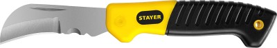 SK-С нож монтерский, складной, изогнутое лезвие, STAYER Professional, ( 45409 )