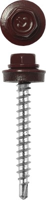 Саморезы СКД кровельные, RAL 3005 темно-красный, 65 х 4.8 мм, 180 шт, для деревянной обрешетки, ЗУБР Профессионал,  ( 4-300315-48-065-3005 )