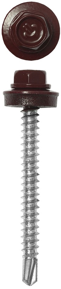 Саморезы СКД кровельные, RAL 3005 темно-красный, 65 х 4.8 мм, 900 шт, для деревянной обрешетки, ЗУБР Профессионал,  ( 4-300310-48-065-3005 )