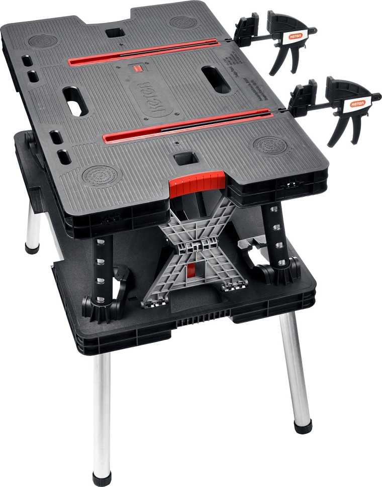 Keter folding work store table extendable legs