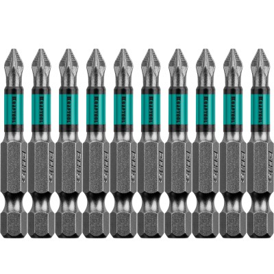 Optimum Line Биты, PZ1, 50 мм, тип хвостовика E 1/4", 10 шт в блистере, KRAFTOOL,  ( 26124-1-50-10 )