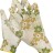 Перчатки GRINDA садовые, прозрачное PU покрытие, 13 класс вязки, бело-зеленые, размер S  ,  ( 11293-S )